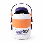Stylish cartoon kids lunch container with secure locks