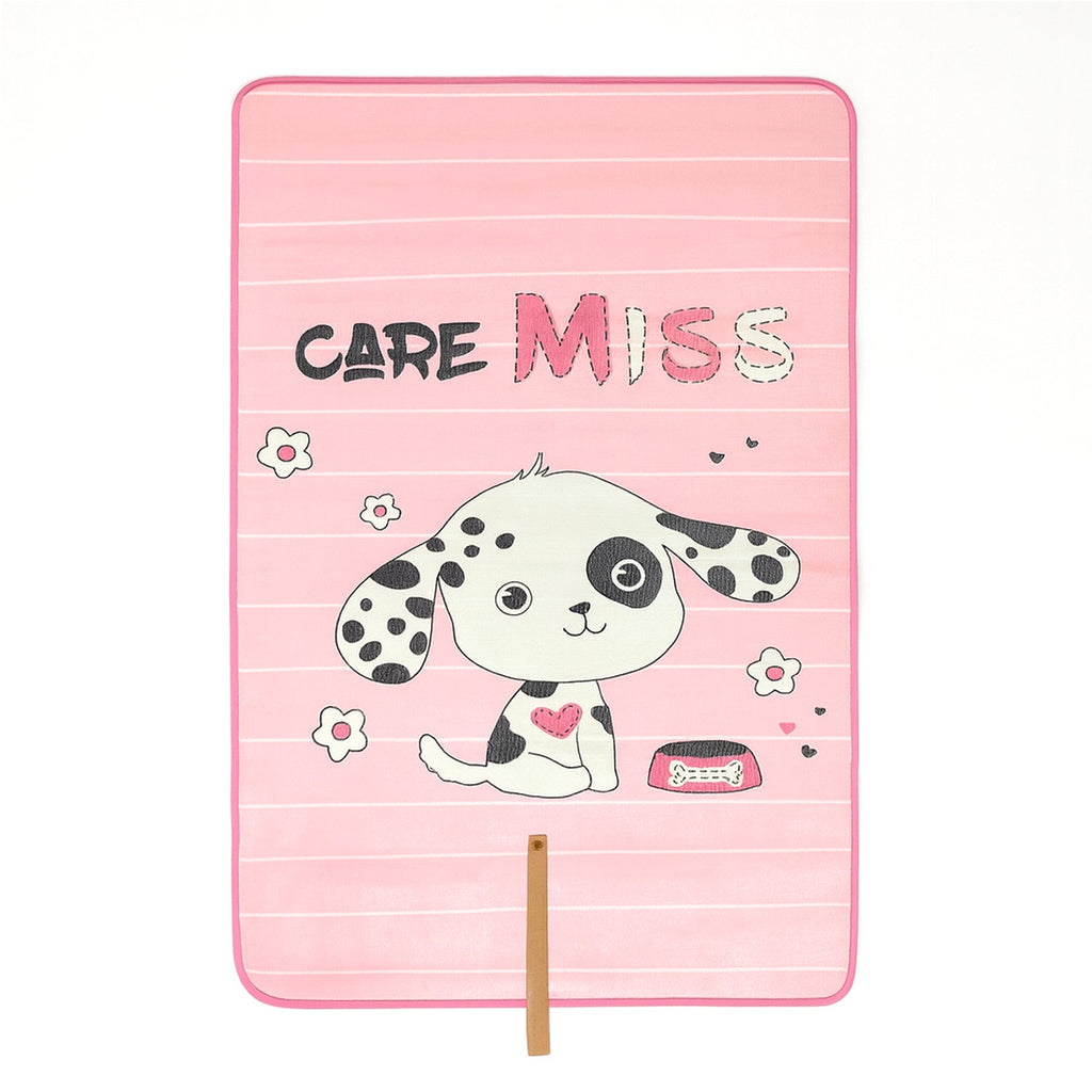 A Baby Play Mat folded compactly for easy storage and portability.