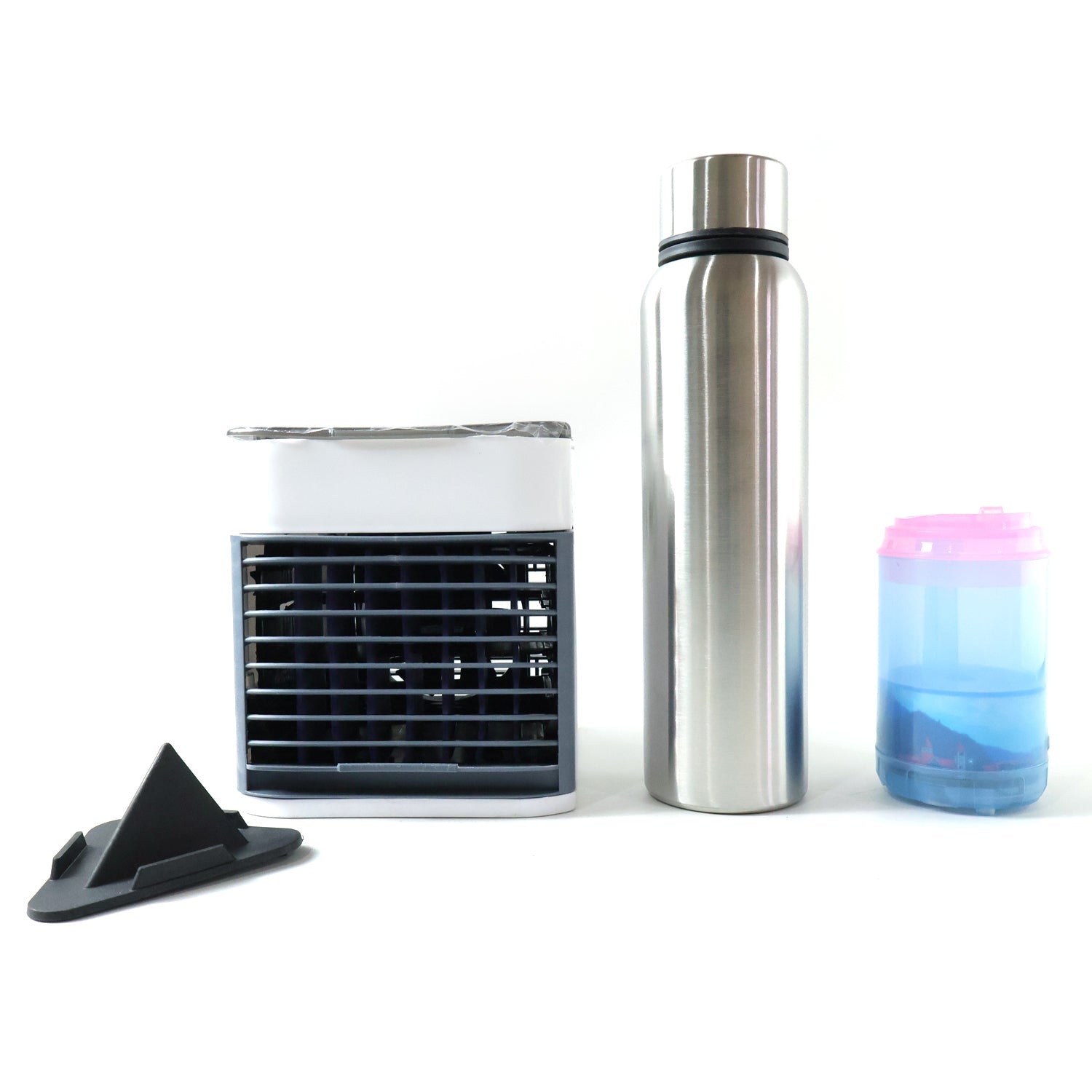 Office essentials combo pack for personal cooling and hydration needs