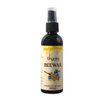 Leather conditioner spray nourishing and protecting leather goods with beeswax formula.