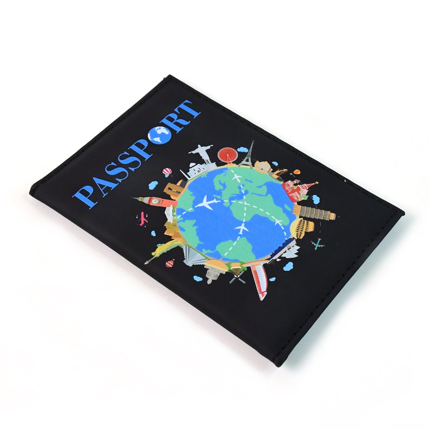 Premium synthetic leather World Map Passport Holder for travel