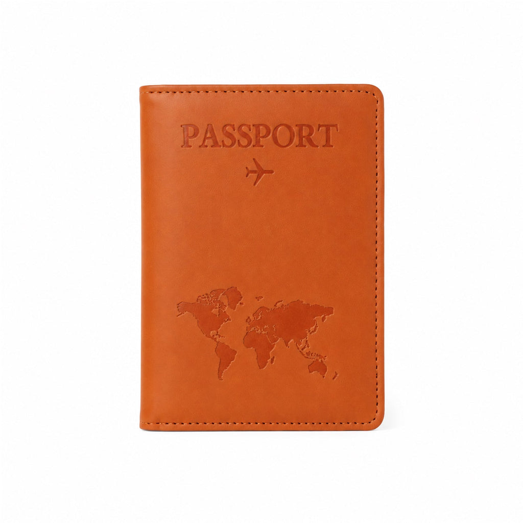 Organized travel passport wallet displaying multiple card slots