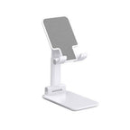 Compact foldable mobile stand for desk organization and video calls