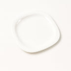 Set of lightweight break-resistant plastic square plates in white