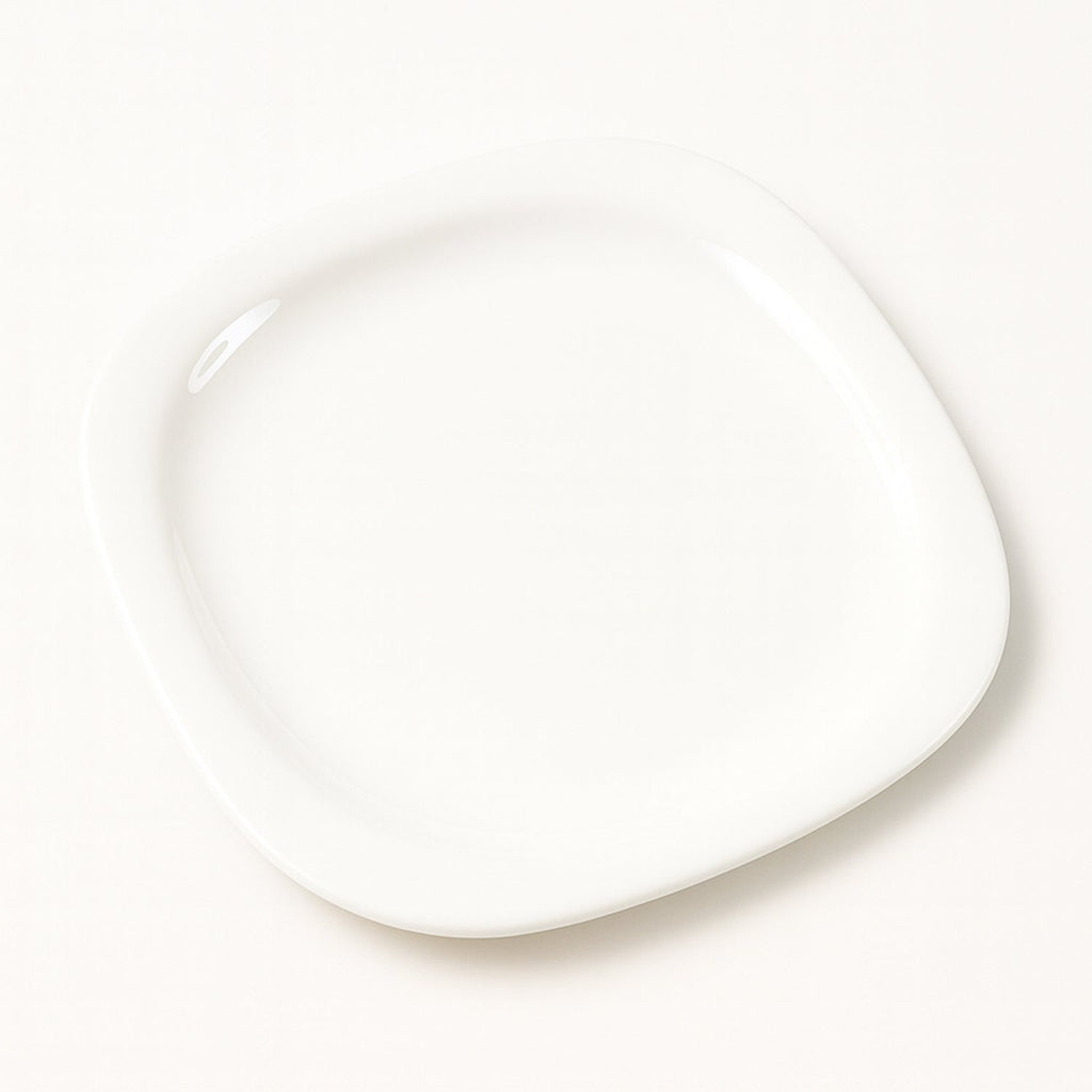 White durable dinner plate 32 cm designed for both home and commercial use