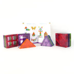 Magnetic building tile set components for educational play