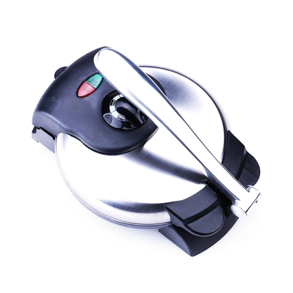 Front view of khakra making machine with durable stainless steel construction
