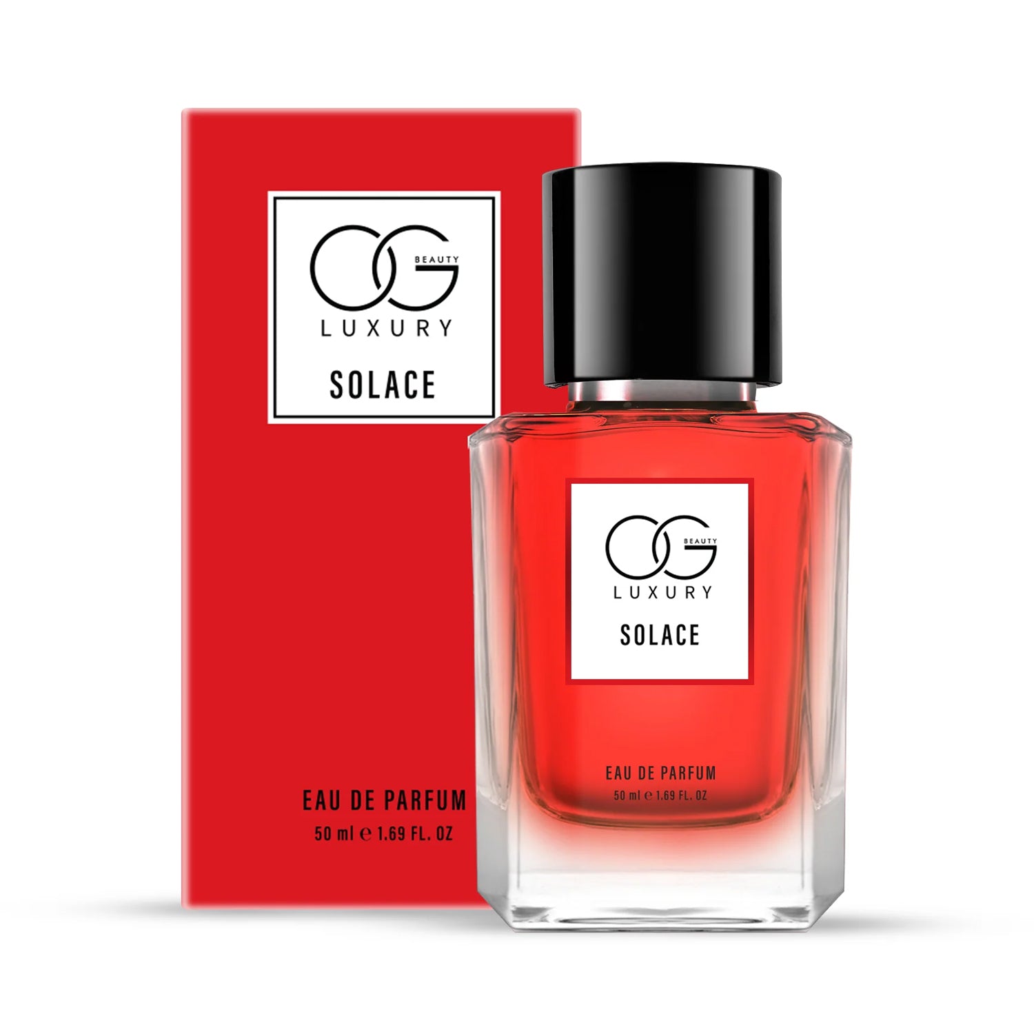 Luxury Solace Eau De Parfum spray bottle displayed elegantly