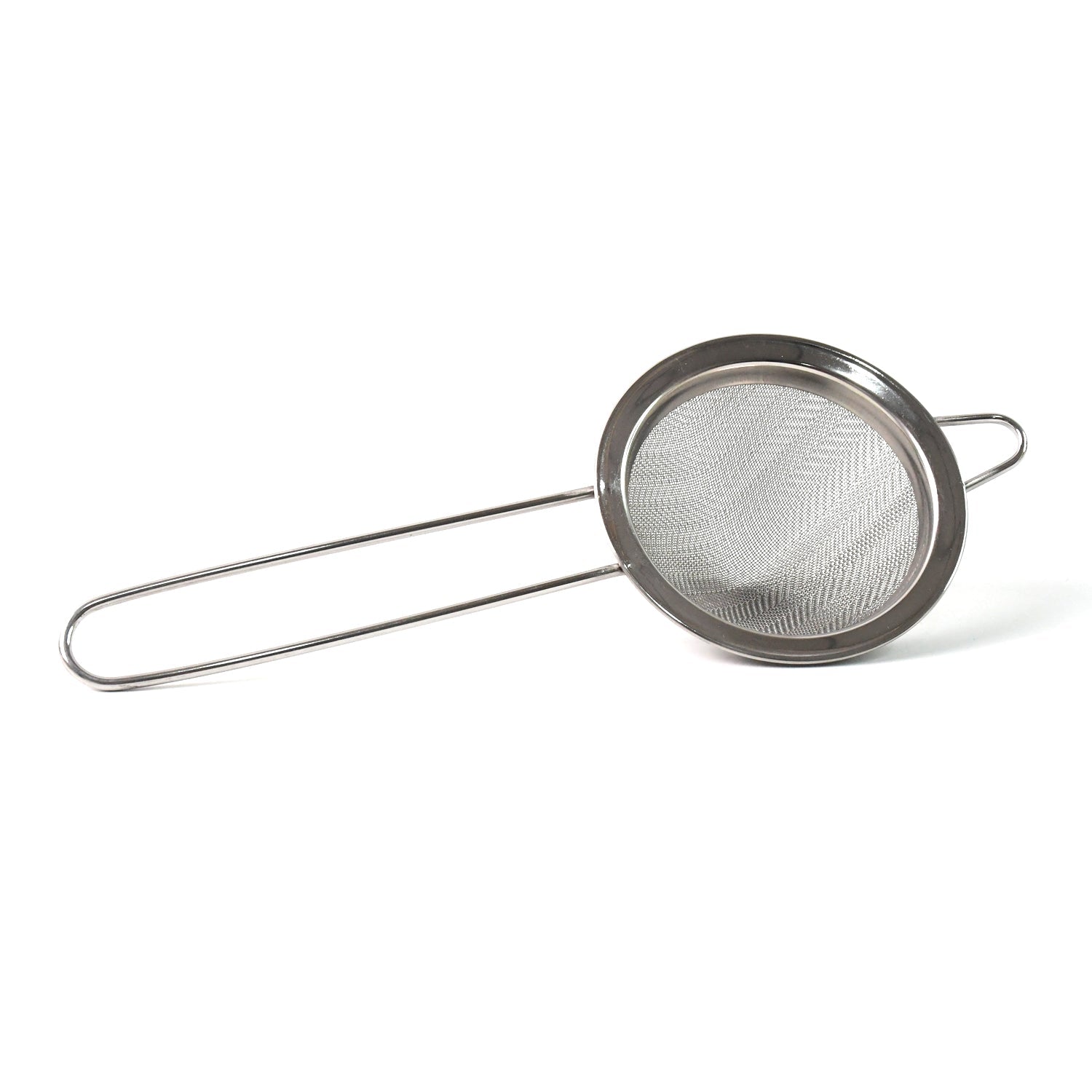 Compact kitchen strainer with ergonomic slim handle for easy grip