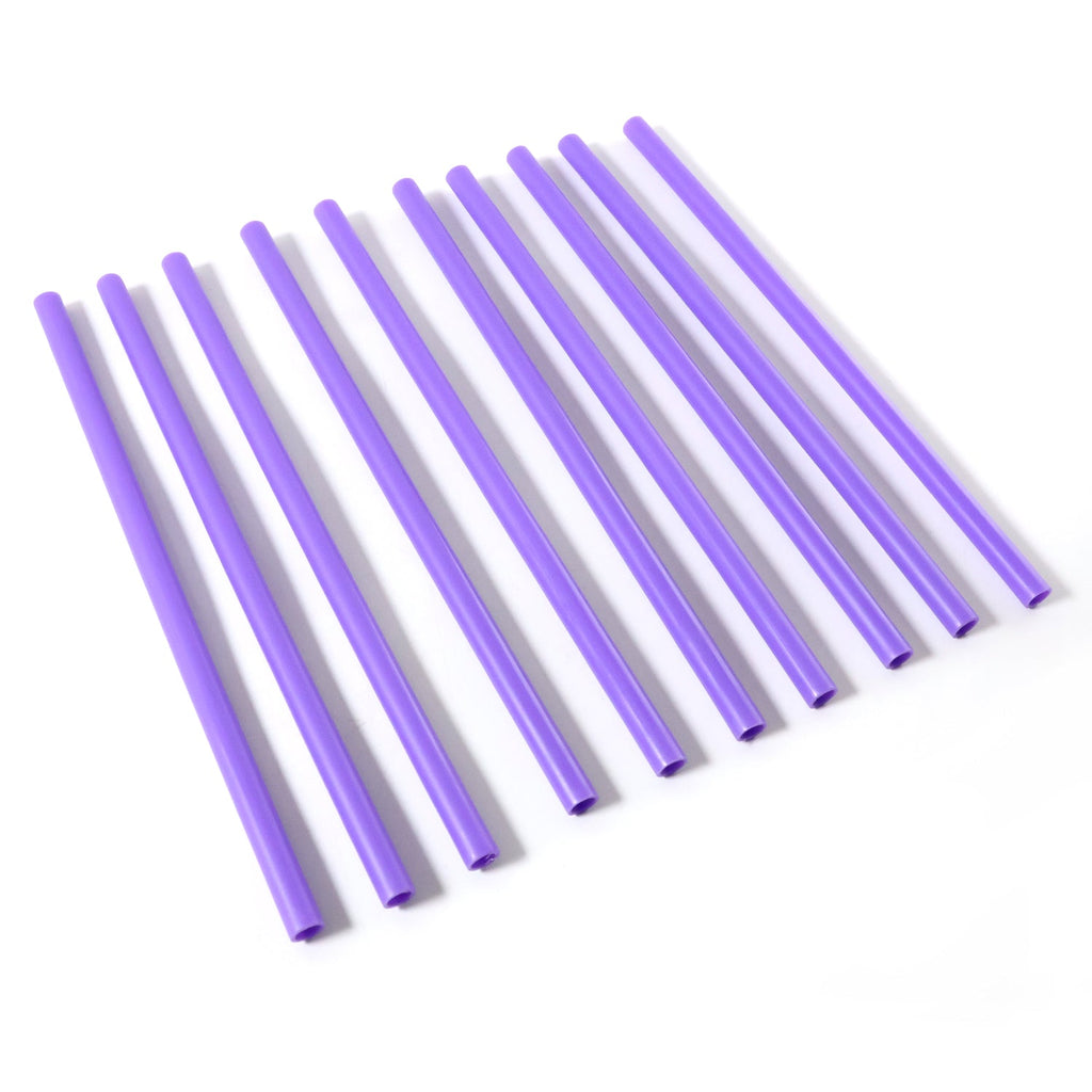 Close-up of reusable plastic drinking straw for cold beverages