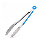 Kitchen serving tong with heat-resistant silicone grip