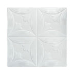 Set of white embossed foam wall tiles ideal for living room or bedroom walls