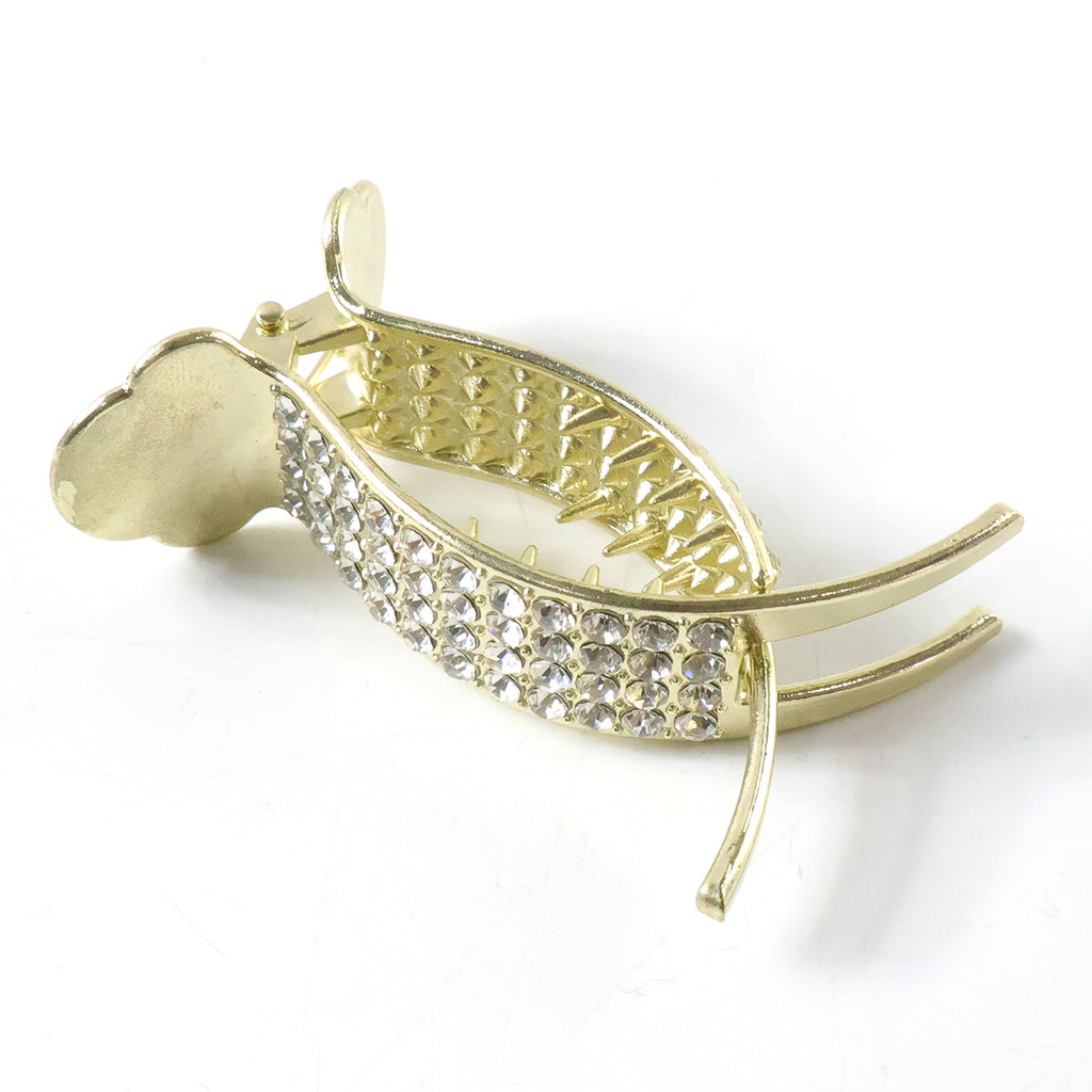 Open hair claw clip showing strong grip