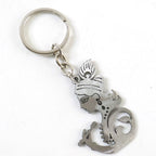 Engraved Lord Krishna face keyring in metal