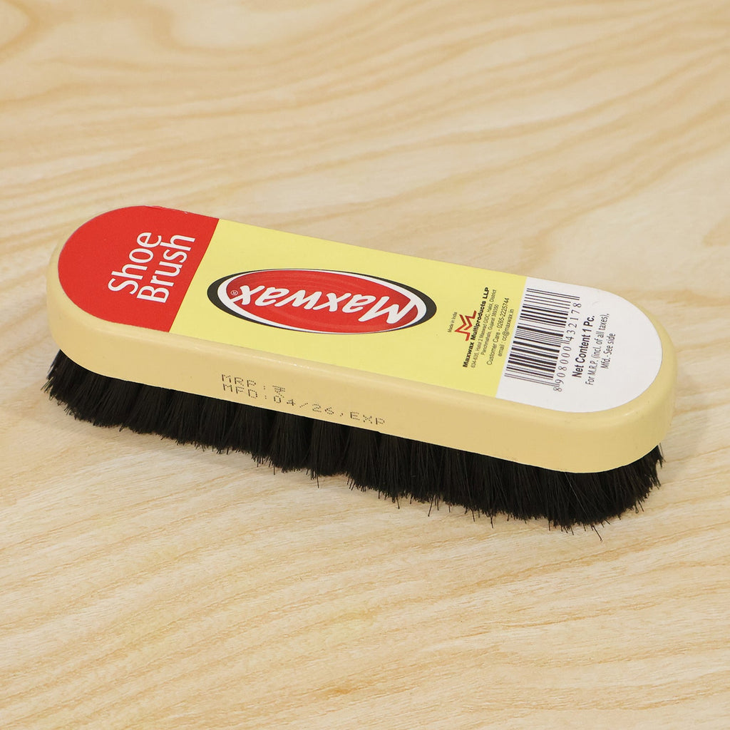 Strong bristle shoe brush for effective footwear cleaning