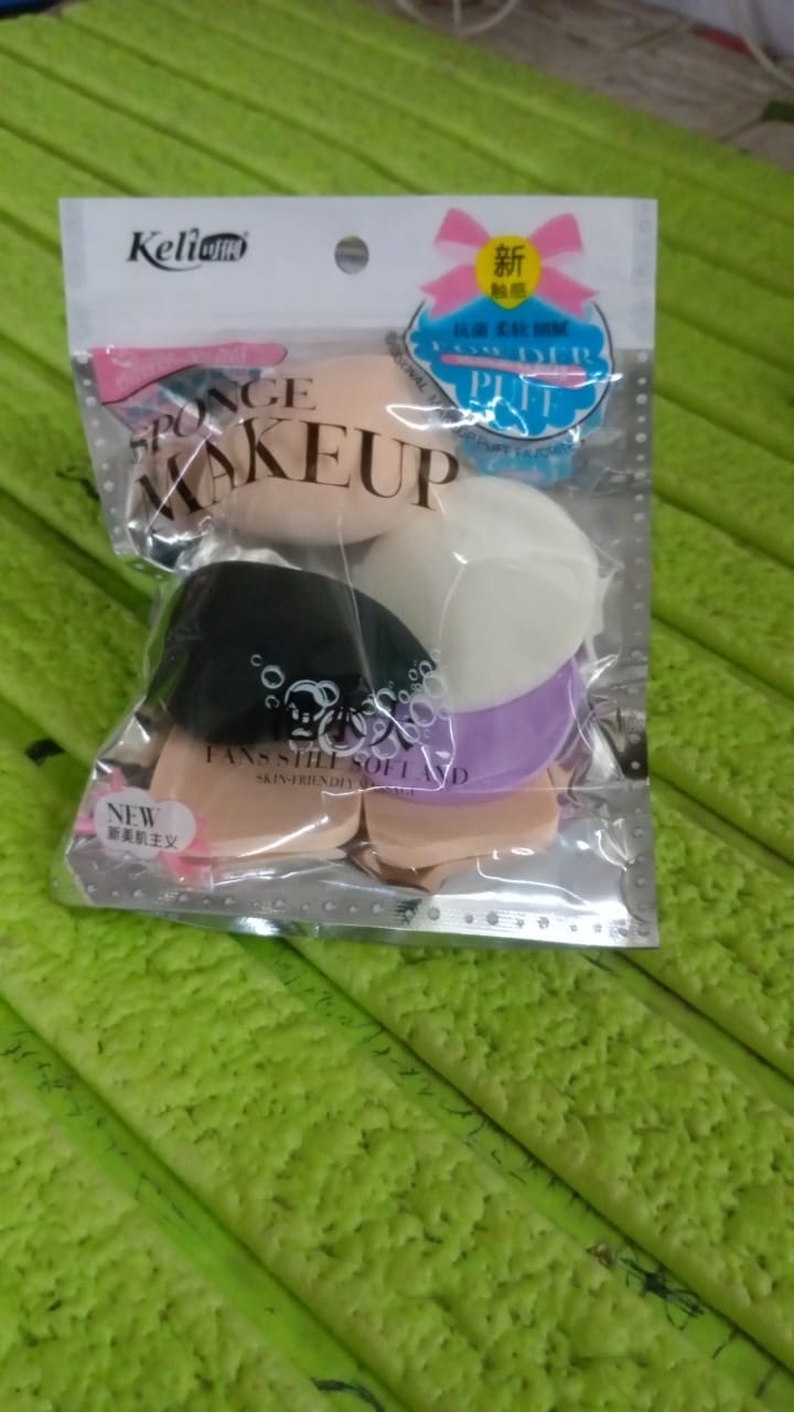 Variety of makeup sponges showcasing their soft texture and versatile use.