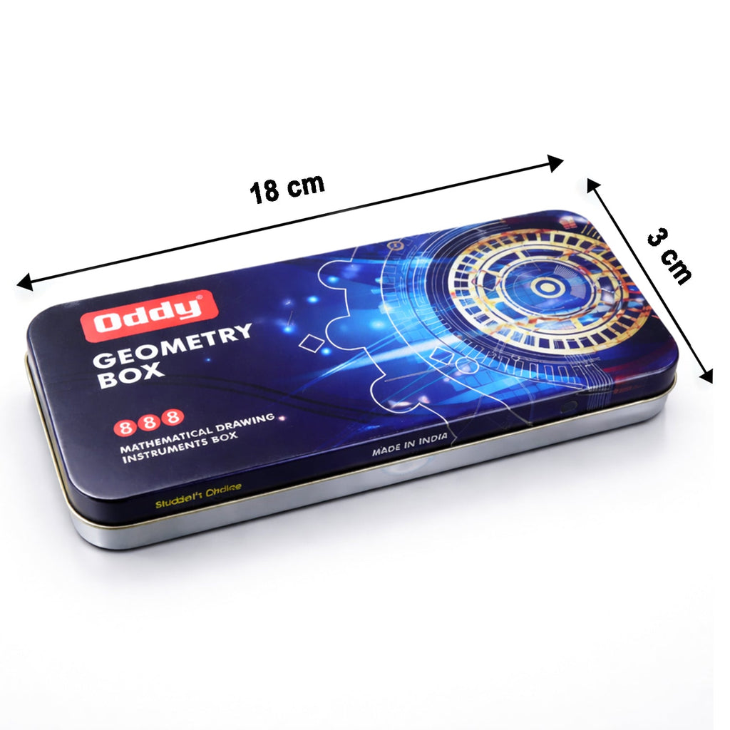 Sturdy metal stationery geometry kit for academic use