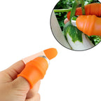 The Quickslice V Thumb Cutter's sharp blade and protective casing.