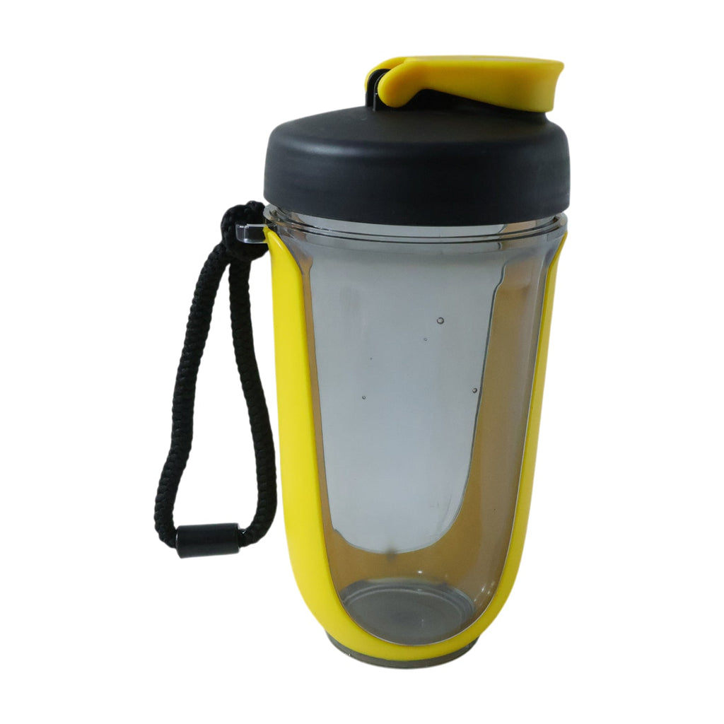 Leak-proof sports shaker bottle with whisk ball for gym and outdoor activities