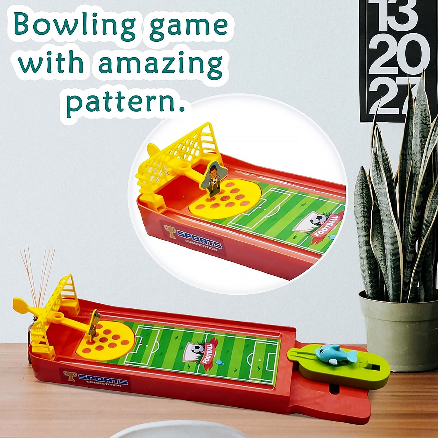 A child's hands demonstrating how to flick the ball in the Finger Football Game.