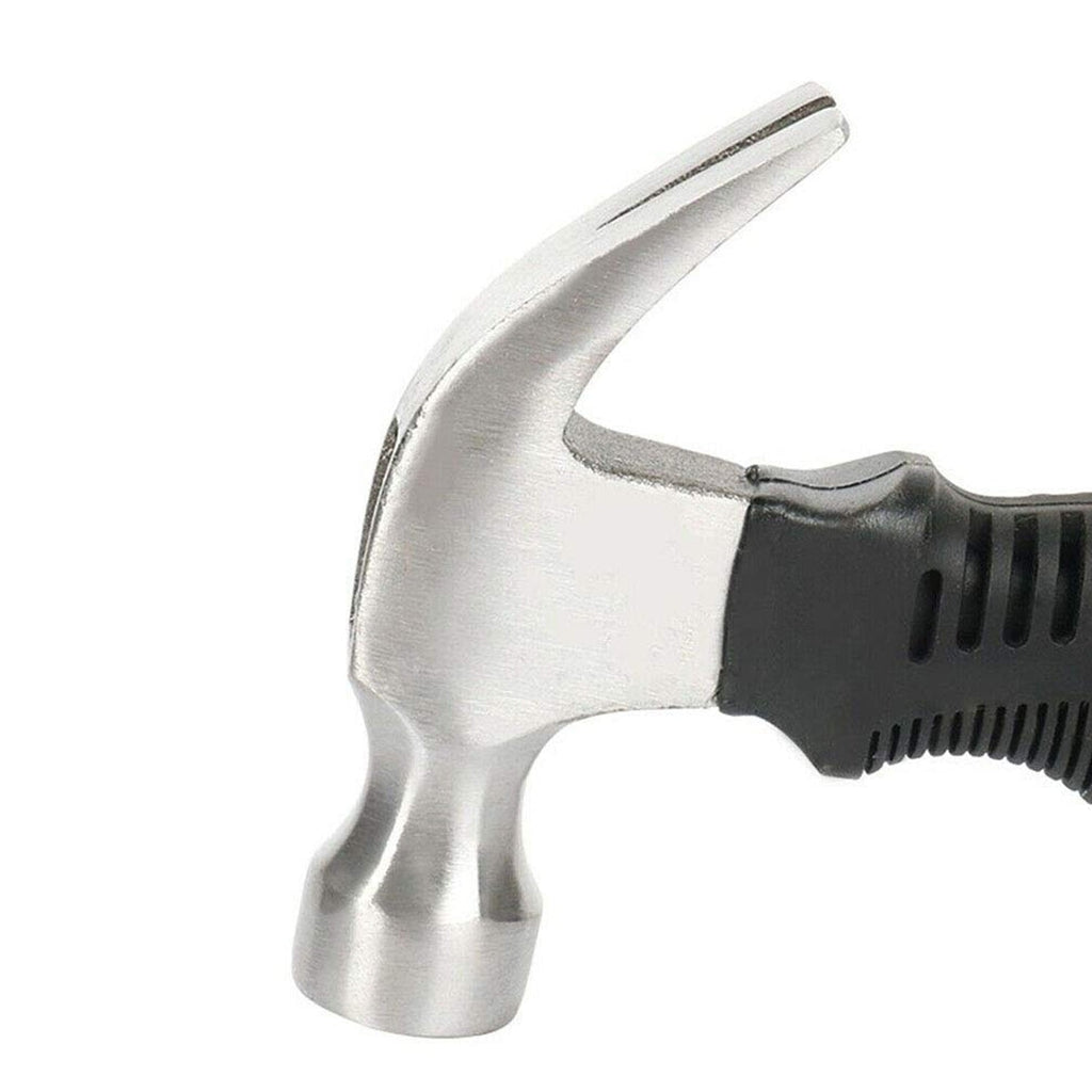 The mini claw hammer shown from another angle, showcasing its compact size and utility.