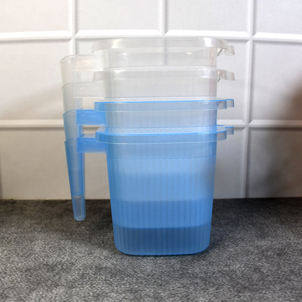 Group shot of the four 1000 ML plastic mugs, highlighting their versatile utility for various tasks.