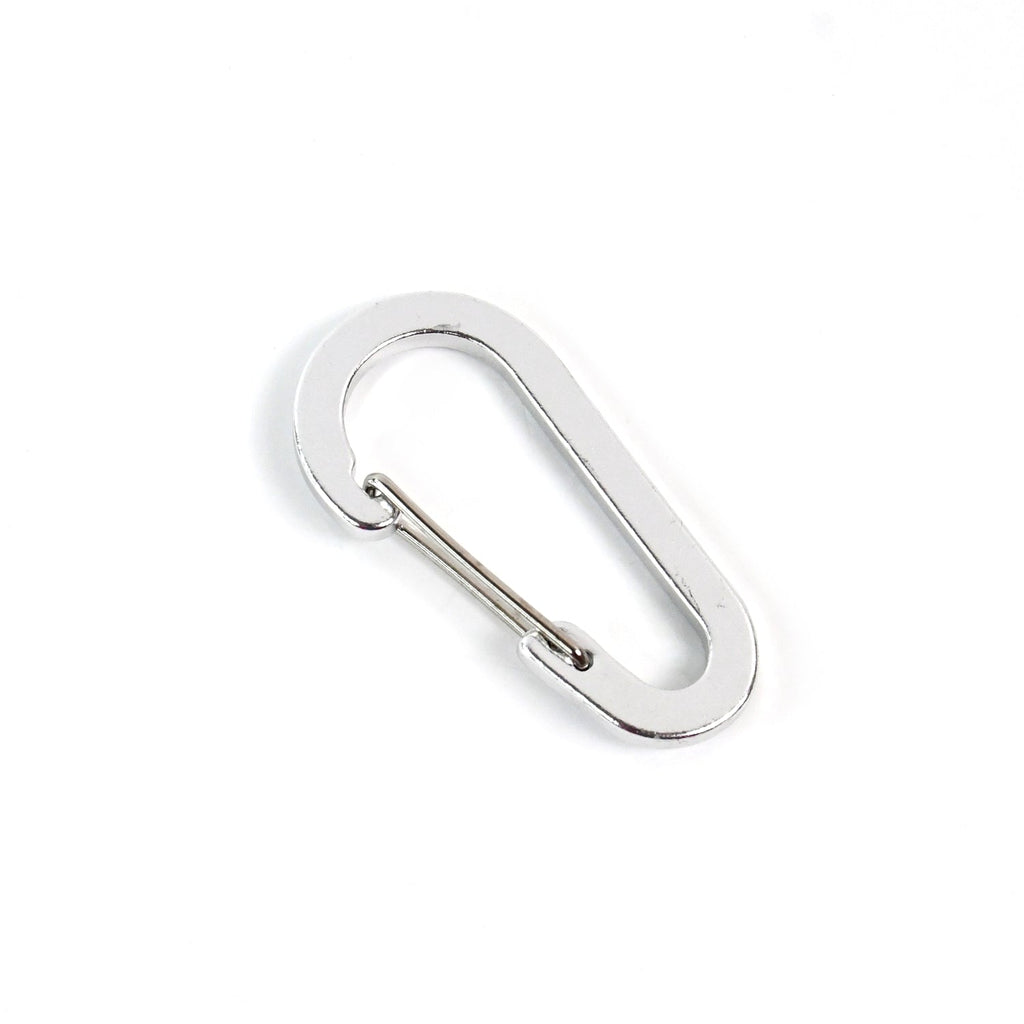Polished steel small snap hook clasp for keychains and belts