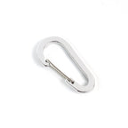 Polished steel small snap hook clasp for keychains and belts