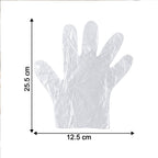Pack of 100 disposable plastic gloves, durable and easy to wear