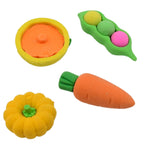 Vibrant collection of colorful erasers for children's stationery.
