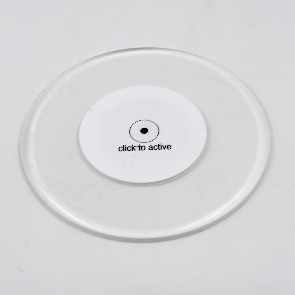 Luminous LED coaster glowing brightly with dynamic LED lights.