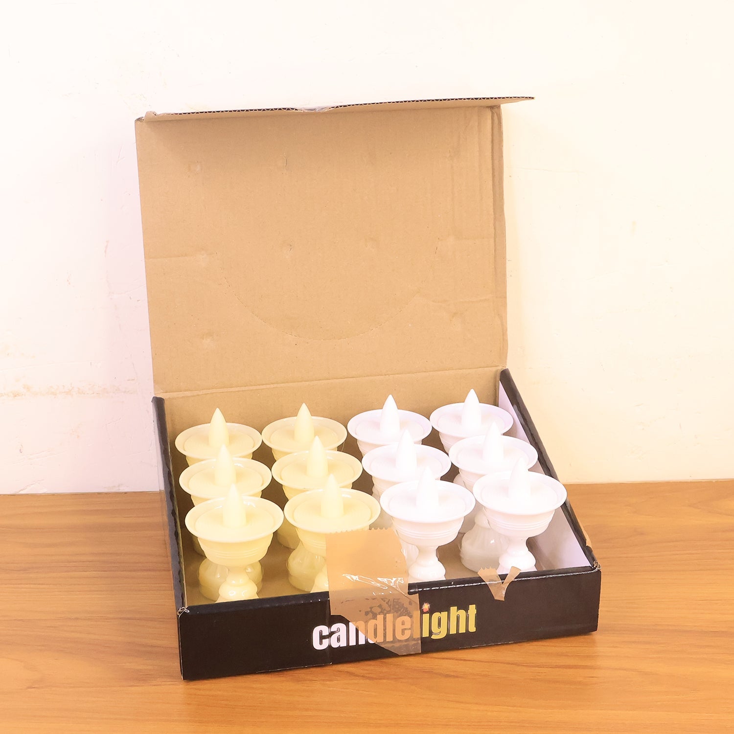 Individual water sensor LED diya with warm LED flame for spiritual use