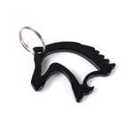 Metal keychain displaying majestic horse mane design