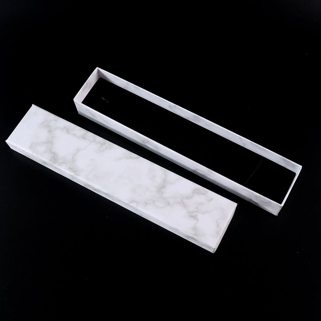 Luxury gift packaging box with a stylish marble finish, perfect for bracelets and bangles.