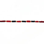 Red and black thread Rakhi with detailed craftsmanship