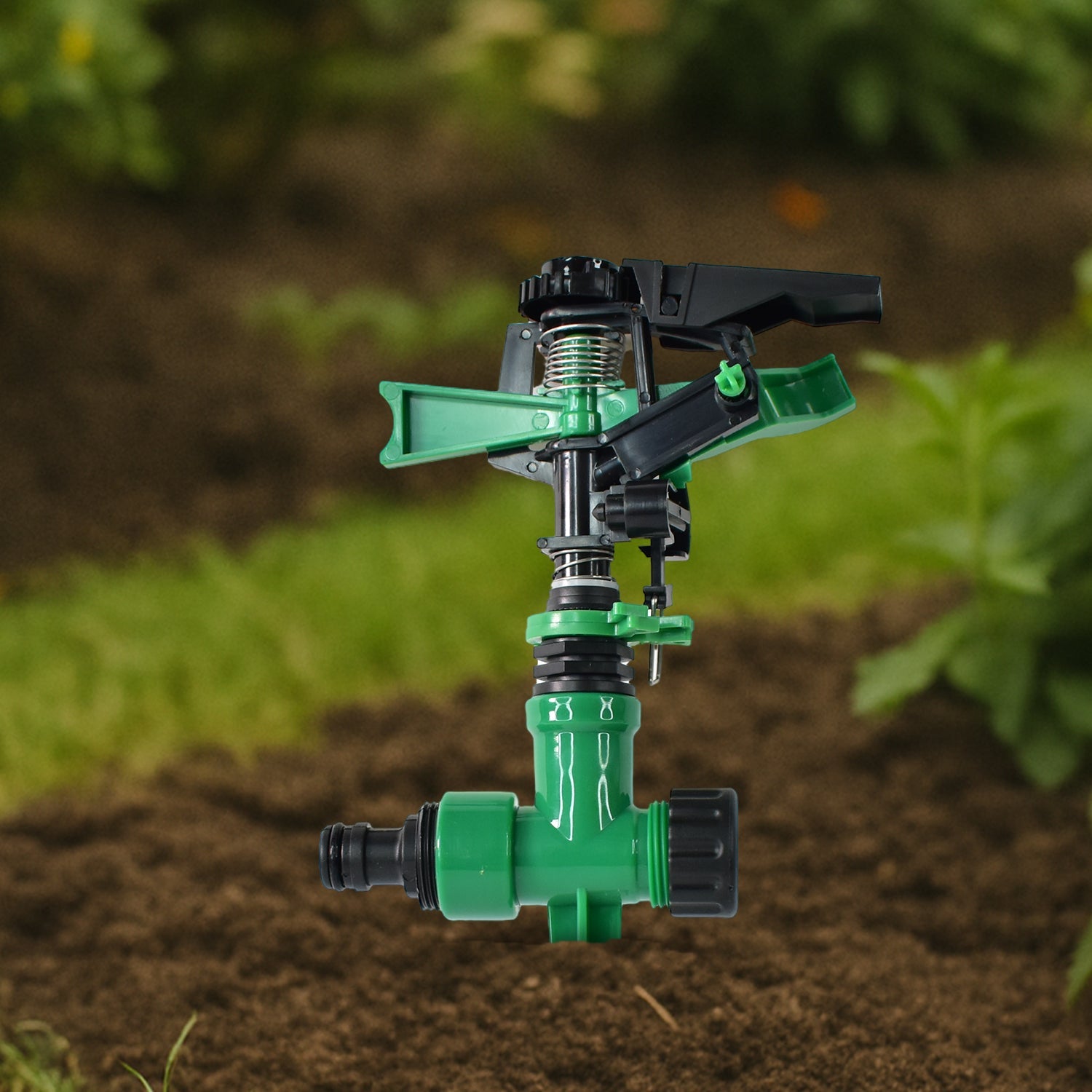 Flexi spray rotating water head of garden sprinkler with brass nozzle