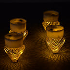 A single Flameless LED Tea Light Candle providing a serene, smokeless glow in a room.