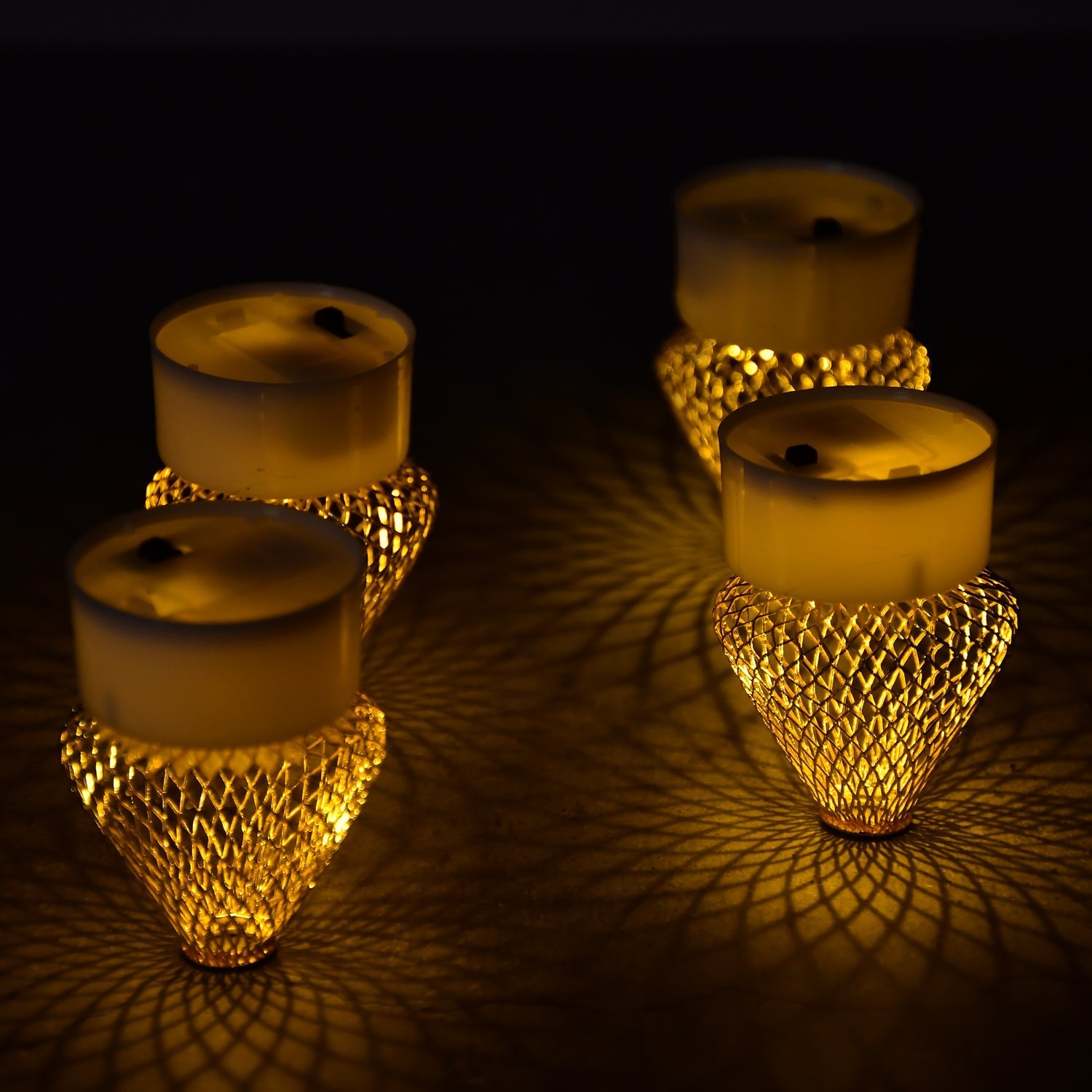 A single Flameless LED Tea Light Candle providing a serene, smokeless glow in a room.