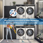 Noise reducing suction cup pads creating a quieter laundry experience.
