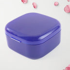Blue organizer box with lid for small household items