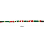 Side view of handmade designer rakhi with beadwork