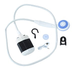 Complete portable outdoor shower kit with suction cup and hooks