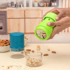 Detachable parts of the Konvex dry fruit cutter laid out for easy washing.