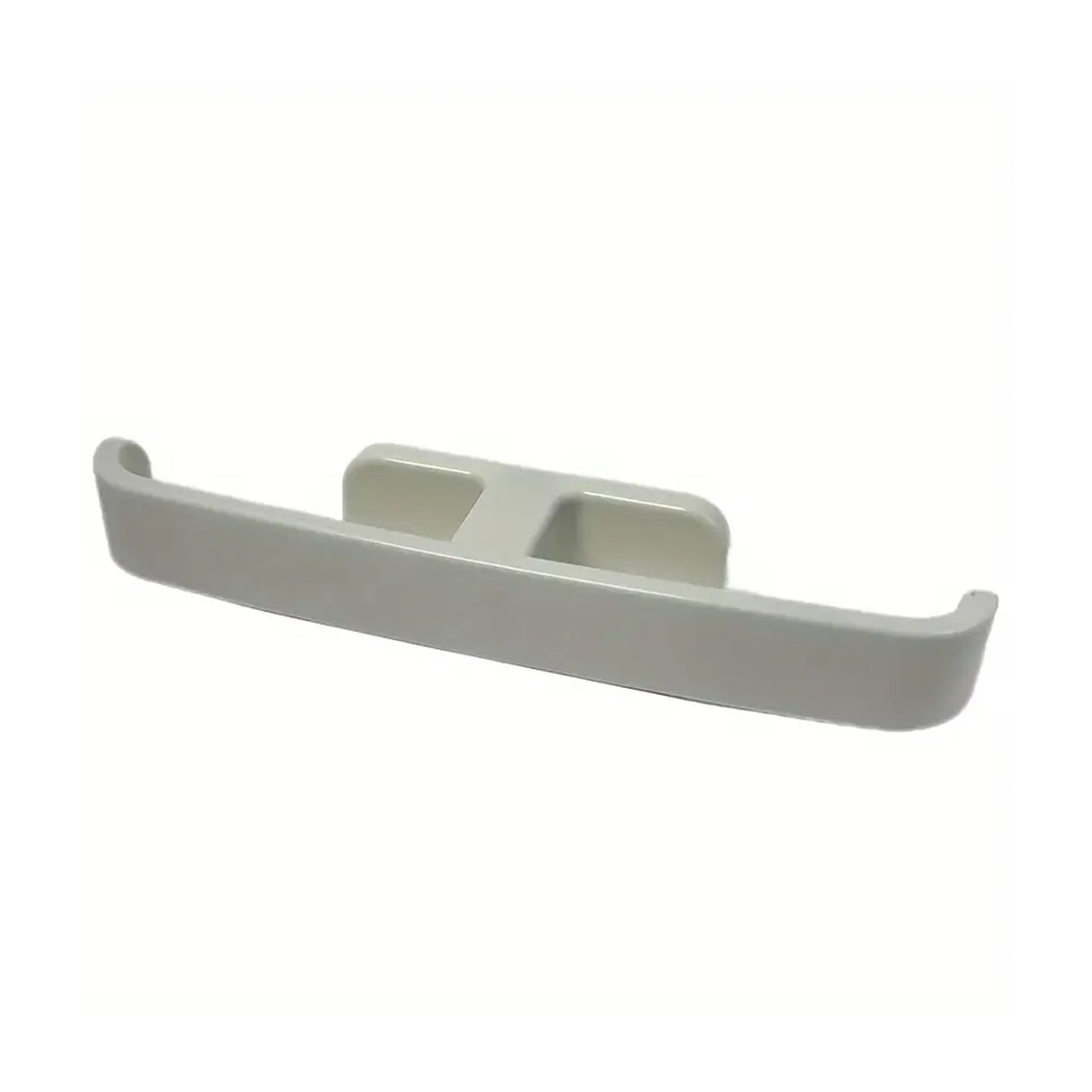Securely mounted self-adhesive rack holding multiple items without requiring any drilling.