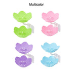 Multiple views of the self-draining flower soap dish showcasing its elegant design.
