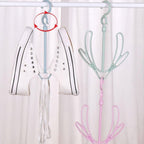 Organivo shoe drying hanger demonstrating its capacity for various shoe types.