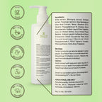 Pouring gentle anti hair fall shampoo from pump bottle
