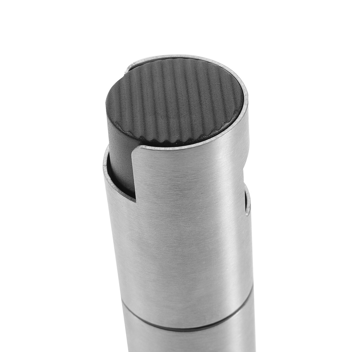 Detail of the durable nozzle on the cooking oil dispenser.