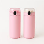 Close-up of the food-grade stainless steel interior and secure lid of the kids water bottle.