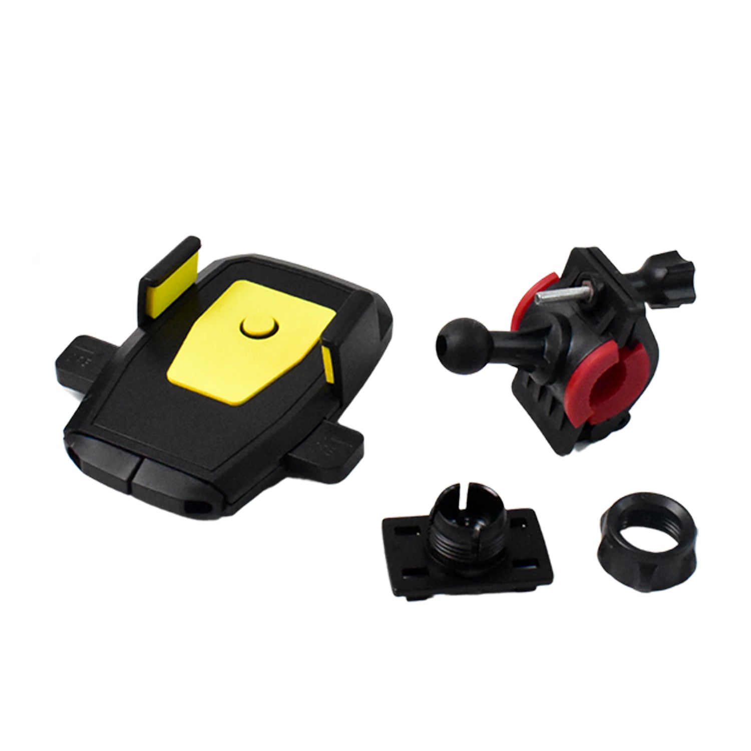 Rear view of the durable ABS motorcycle phone holder.